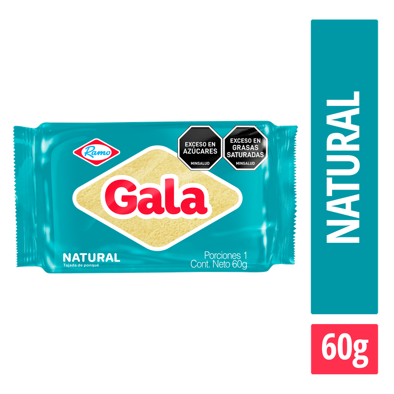 Ponque Gala Tajada Natural 60 GR