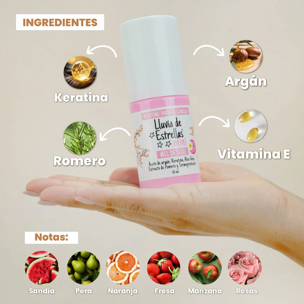 Lluvia de Estrellas Mini Perfume para el cabello