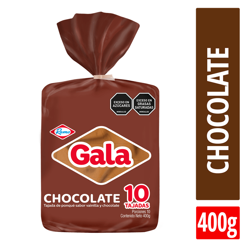 Ponque Gala Bloque Chocolate 400 GR
