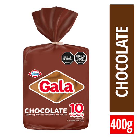 Ponque Gala Bloque Chocolate 400 GR