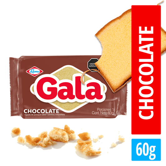 Ponque Gala Tajada Chocolate 60 GR