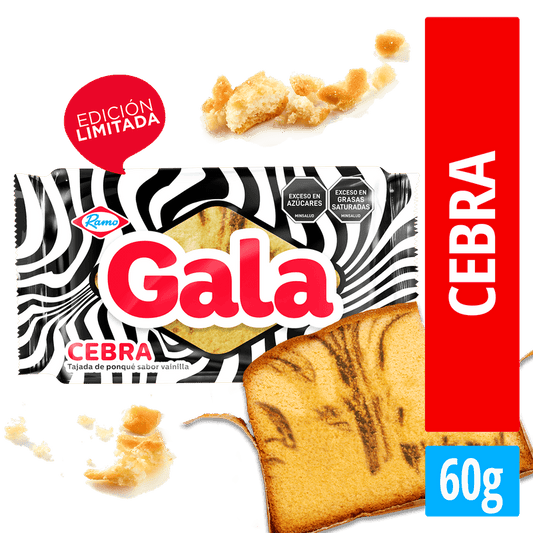 Ponque Gala Tajada Cebra 60 GR