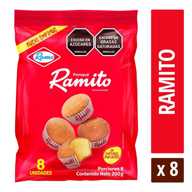 Ponque Ramito 8 Unidades 200 GR