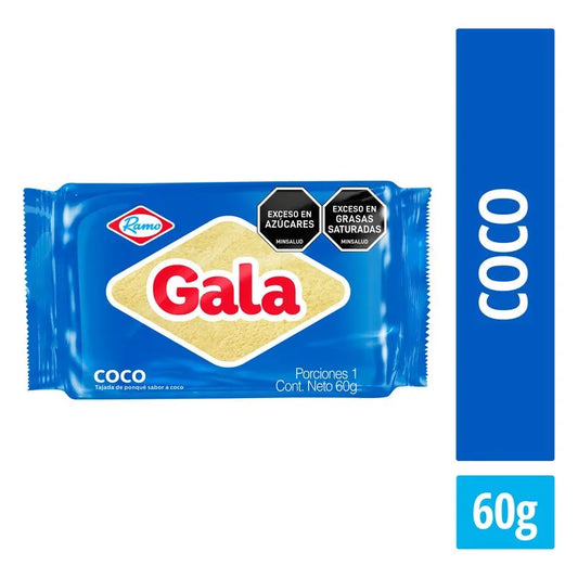 Ponque Gala Tajada Coco 60 GR