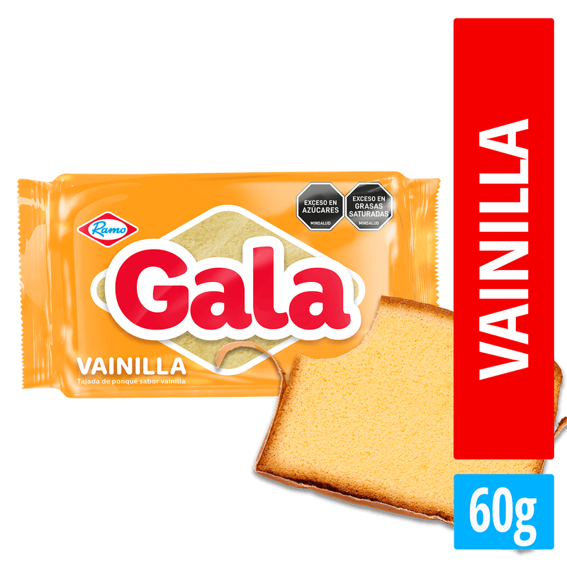 Ponque Gala Tajada Vainilla 60 Gr