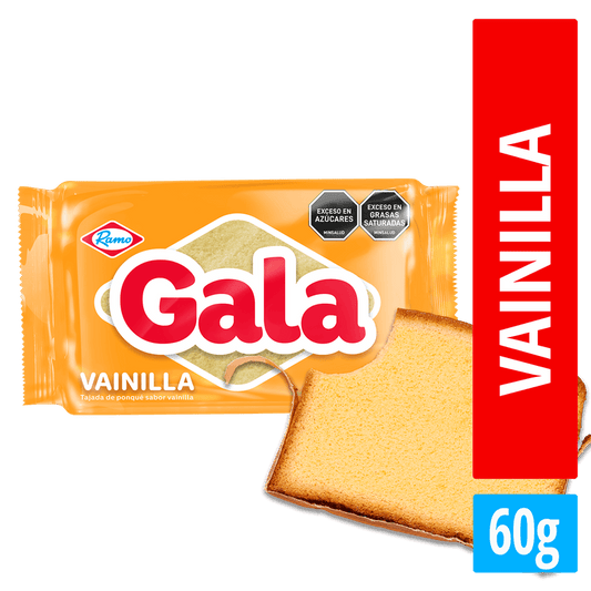 Ponque Gala Tajada Vainilla 60 Gr