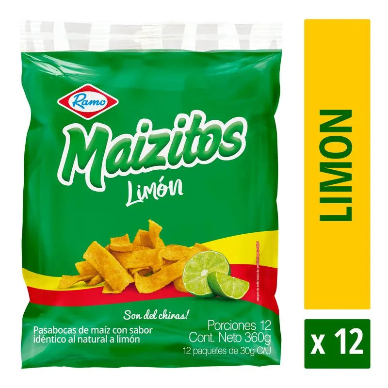 Maizitos Limon 12 Paquetes x 30 GR