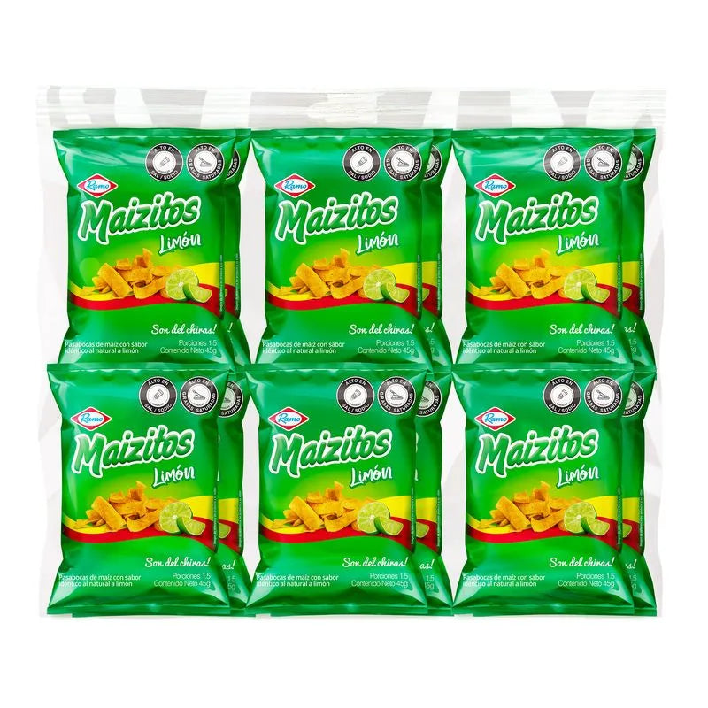 Maizitos Limon 12 Paquetes x 45 GR