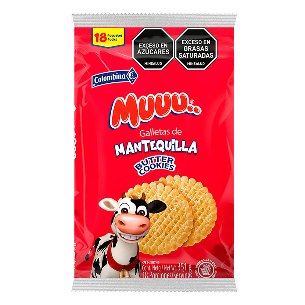 Galleta MUUU Mantequilla x 18 Unidades