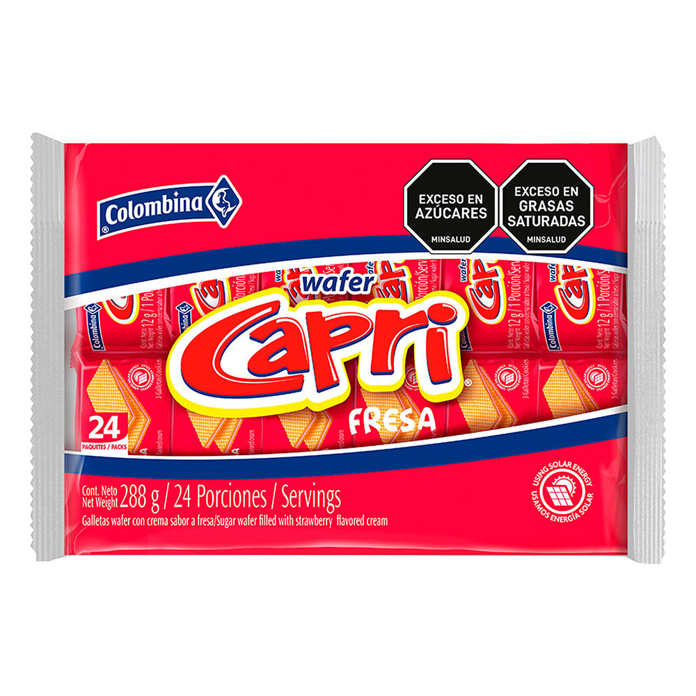 Galleta Capri Fresa x 24 Unidades