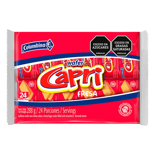 Galleta Capri Fresa x 24 Unidades