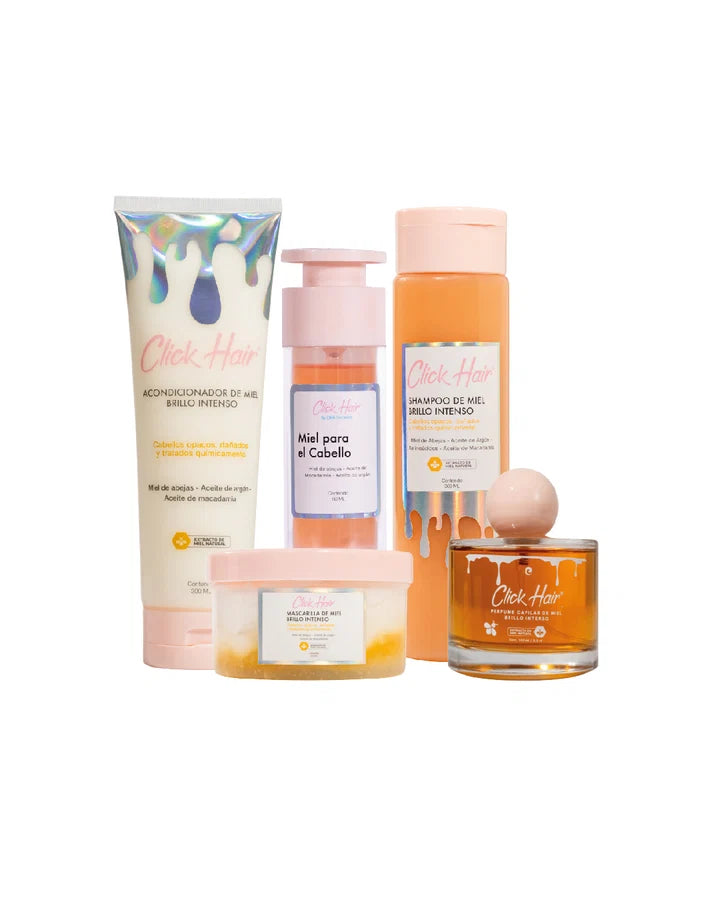 Click Hair Kit Línea de miel brillo intenso