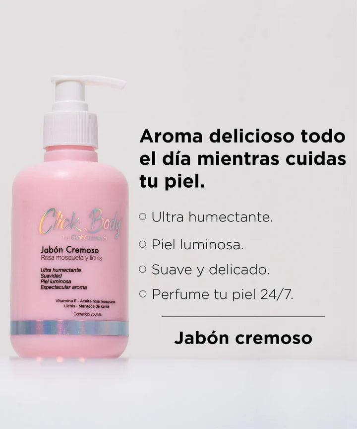 Click Hair Jabón cremoso de rosa y lichis