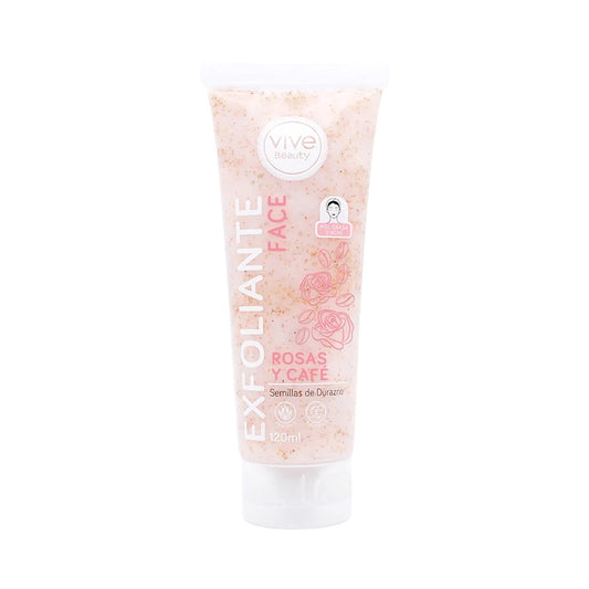 Vive Beauty Exfoliante facial ROSAS y CAFE 120 ml