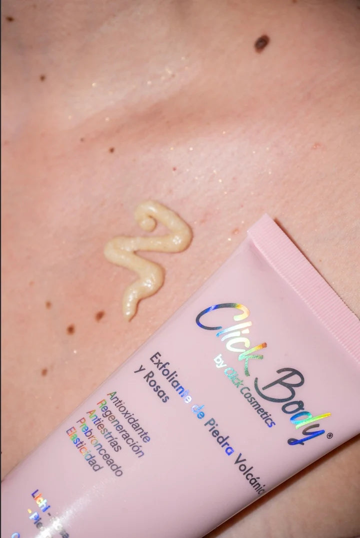 Click Hair Exfoliante Corporal De Piedra Volcanica y Rosas